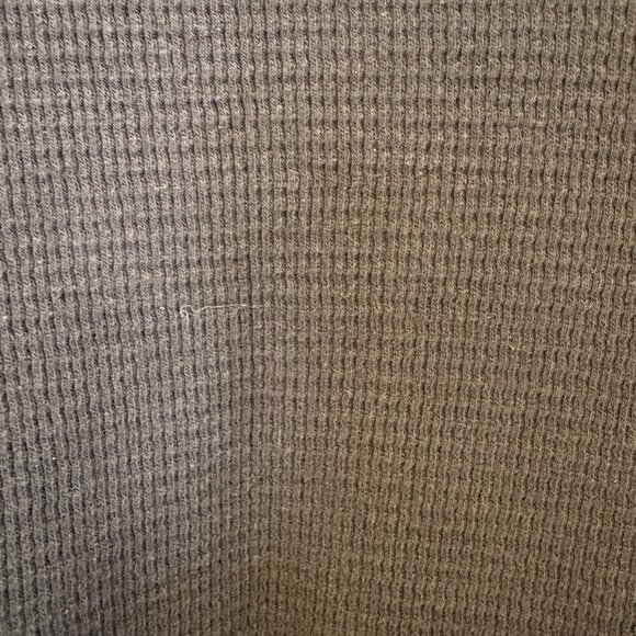 Faded Glory Black Long sleeve Organic Cotton Waffle Knit Size 2XL Oversized - Picture 3 of 6